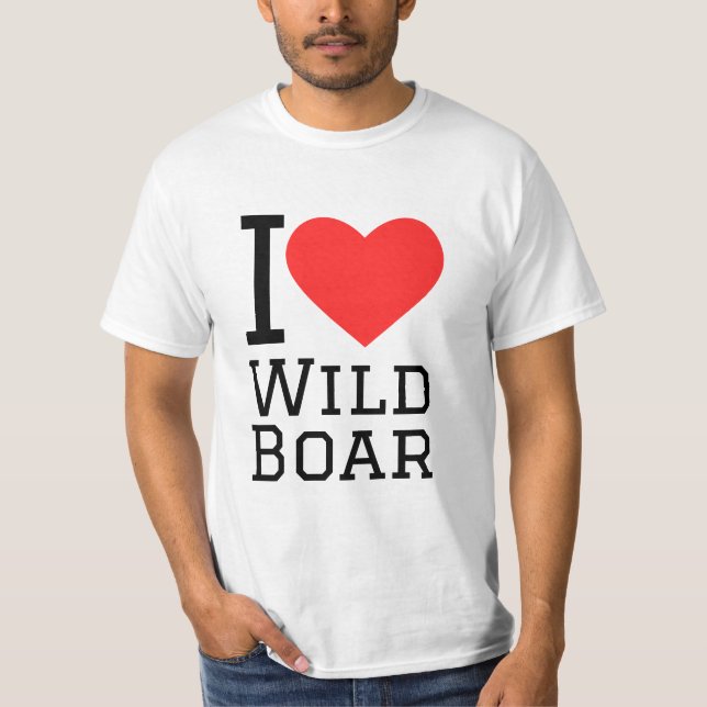 I love wild boar T-Shirt (Front)