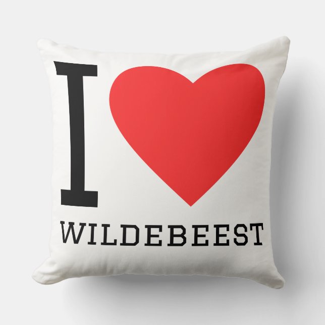 I love wildebeest cushion (Front)