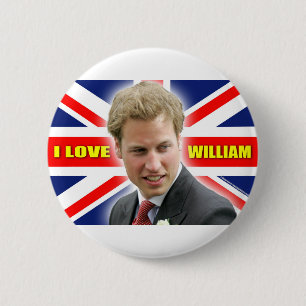 I Love William 6 Cm Round Badge
