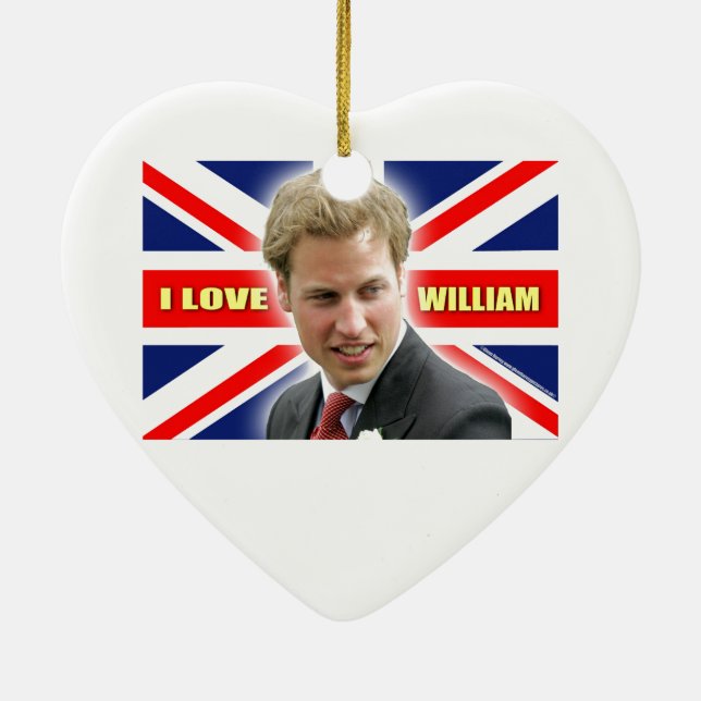 I Love William Ceramic Tree Decoration (Back)