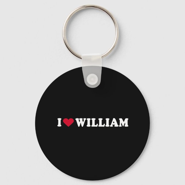 I LOVE WILLIAM KEY RING (Front)