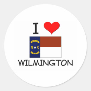 I Love Wilmington North Carolina Classic Round Sticker