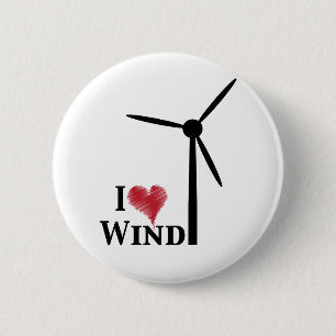 i love wind energy 6 cm round badge