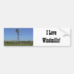 I Love Windmills! Bumper Sticker