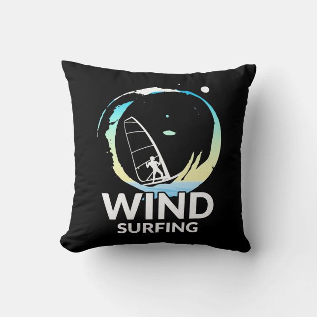 I Love Windsurfing Cushion (Front)