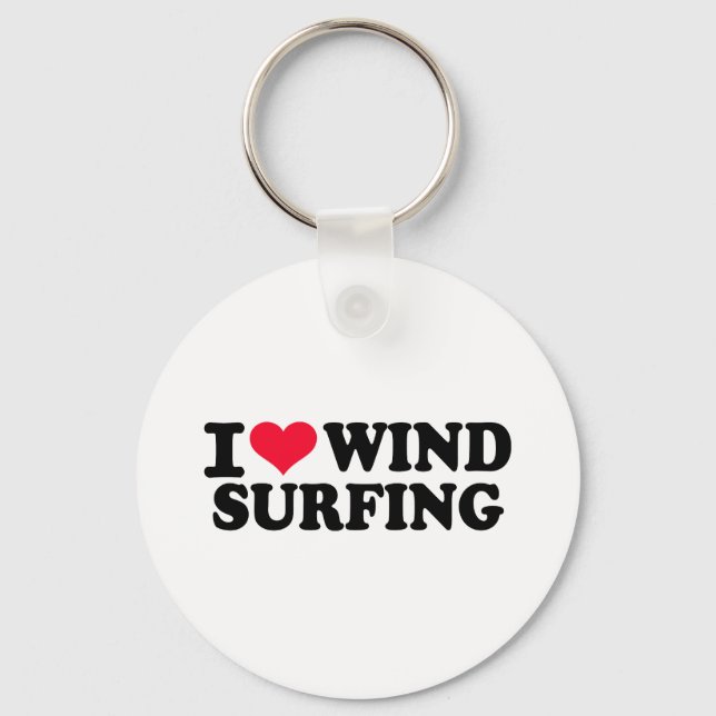 I love Windsurfing Key Ring (Front)