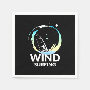 I Love Windsurfing Napkin