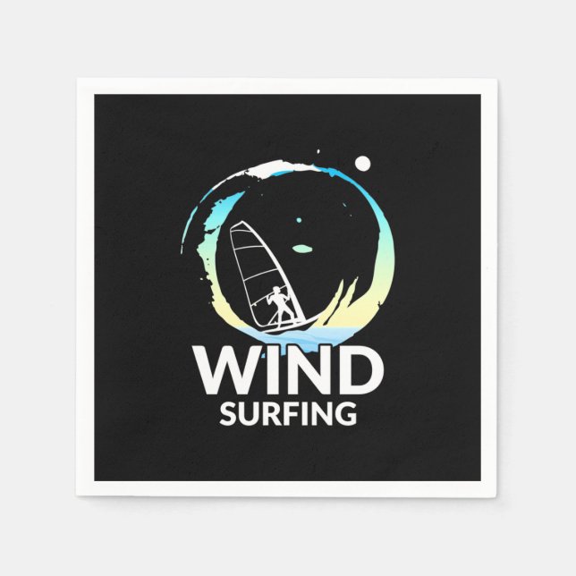 I Love Windsurfing Napkin (Front)