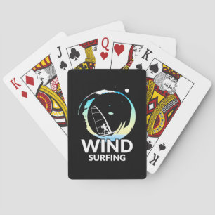 I Love Windsurfing Playing Cards