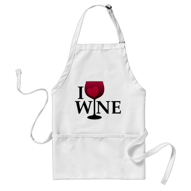 I Love Wine Apron (Front)