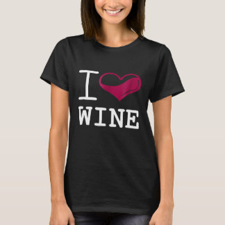 I Love Wine Funny Drinker Tee Alcohol Liquor Drunk