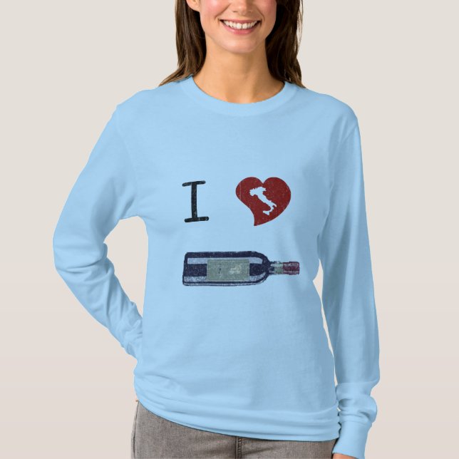 I Love Wine T-Shirt (Front)