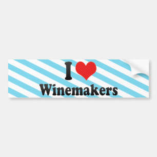 I Love Winemakers Bumper Sticker