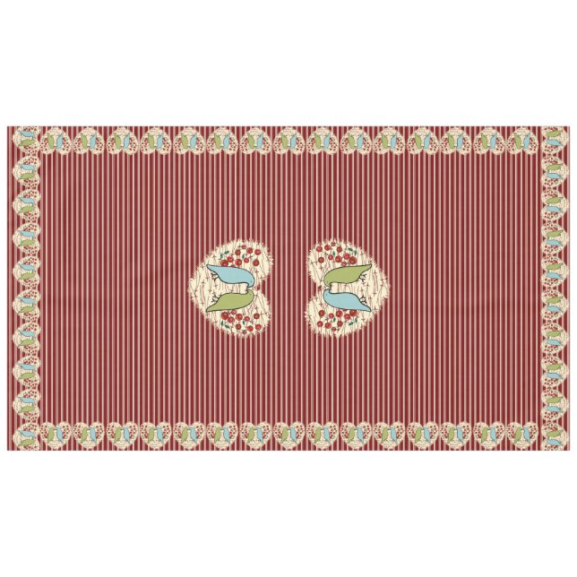 I Love Winter Birds and Berries 60" x 104" Tablecloth (Front (Horizontal))