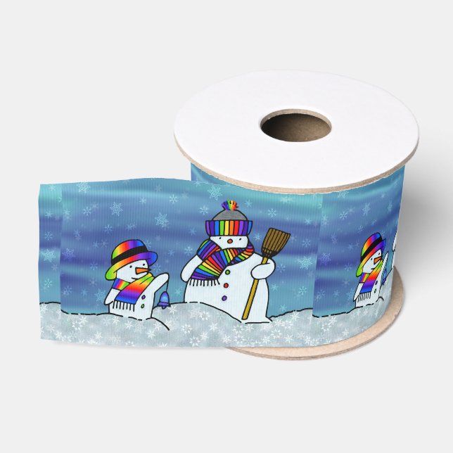 I love winter! grosgrain ribbon (Spool)