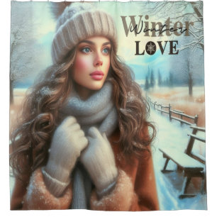 I love winter shower curtain