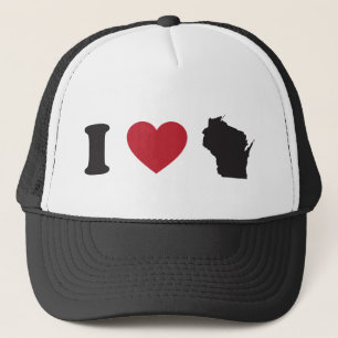 I Love Wisconsin Trucker Hat