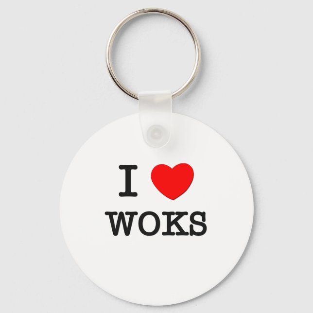 I Love Woks Key Ring (Front)