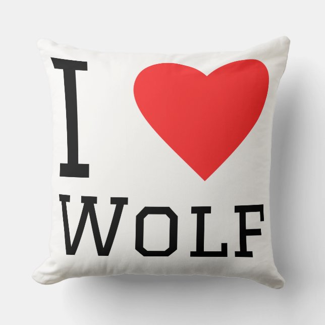 I love wolf cushion (Front)