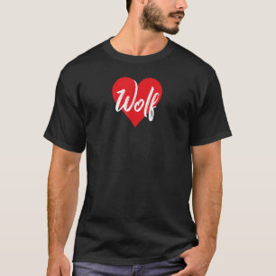 I Love Wolf First Name I Heart Named T-Shirt