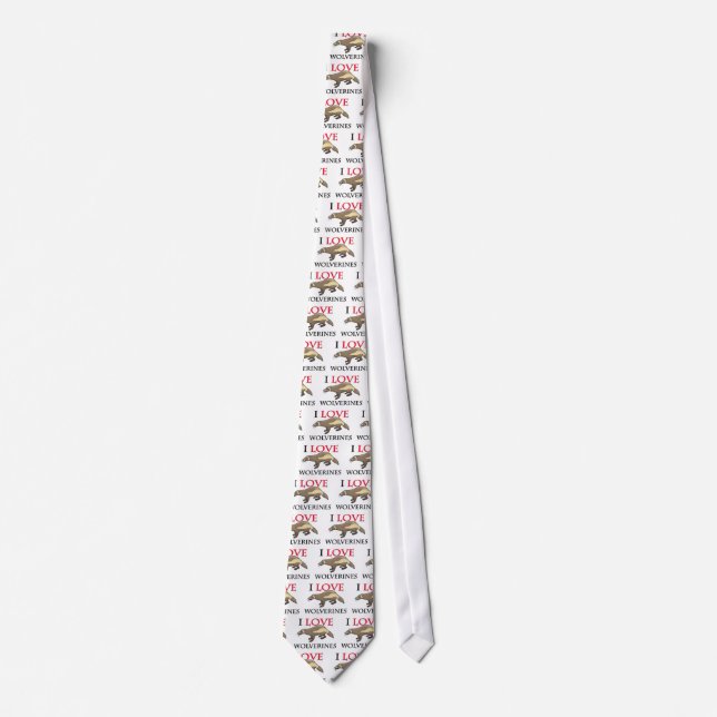 I Love Wolverines Tie (Front)