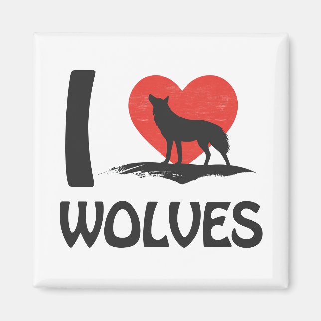 I love Wolves Magnet (Front)