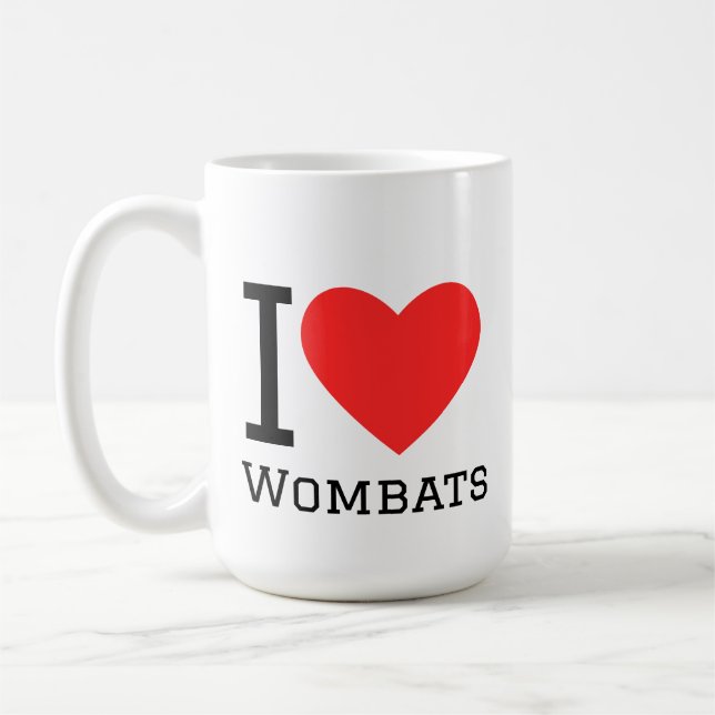 I love wombats coffee mug (Left)