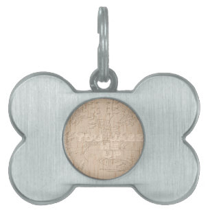 I love wood going brown Hakuna Matata Pet ID Tag