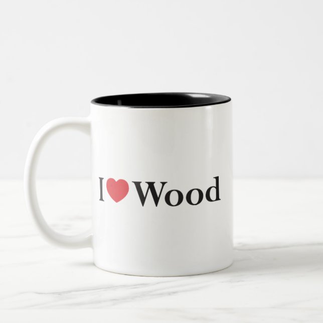I Love Wood Mug (Left)