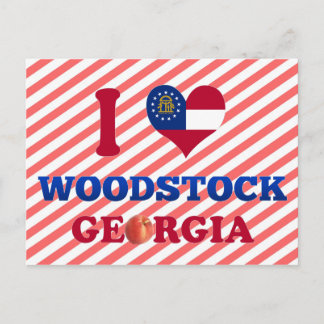 I Love Woodstock, Georgia Postcard
