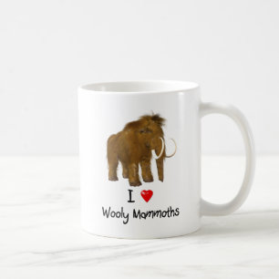 "I Love Wooly Mammoths" Wooly Mammoth Coffee Mug