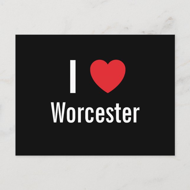 I love Worcester Postcard (Front)