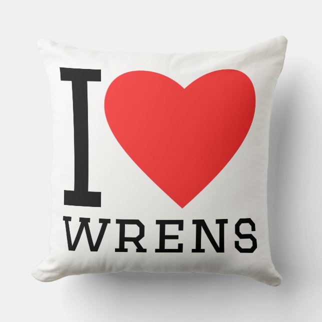I love wrens cushion (Front)