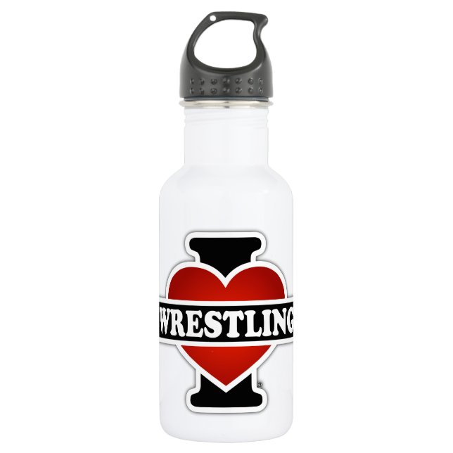 I Love Wrestling 532 Ml Water Bottle (Front)