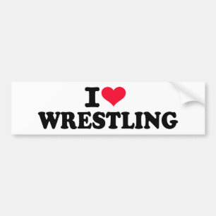 I love wrestling bumper sticker