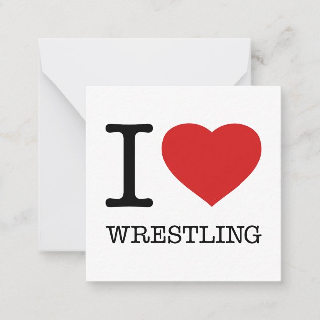 I LOVE WRESTLING CARD (Front)