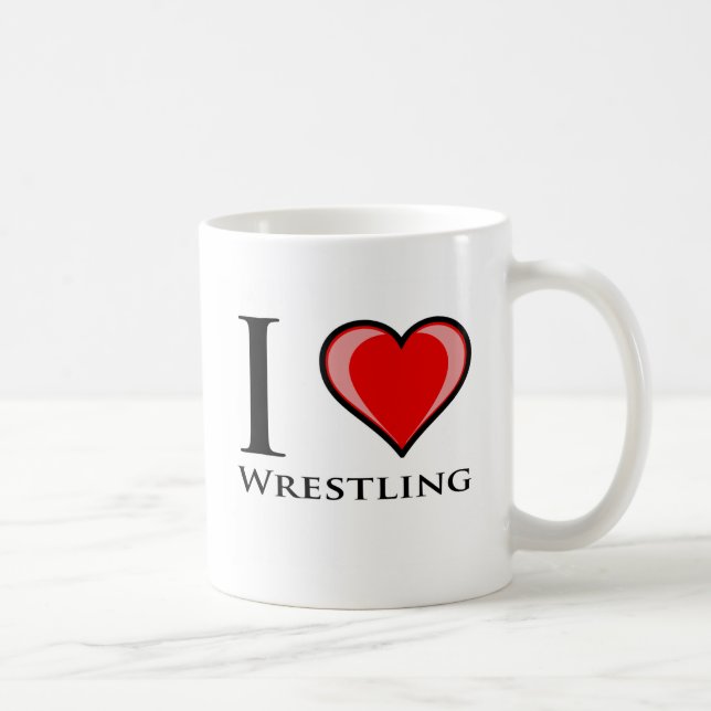 I Love Wrestling Coffee Mug (Right)