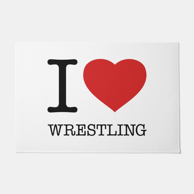 I LOVE WRESTLING DOORMAT (Front)
