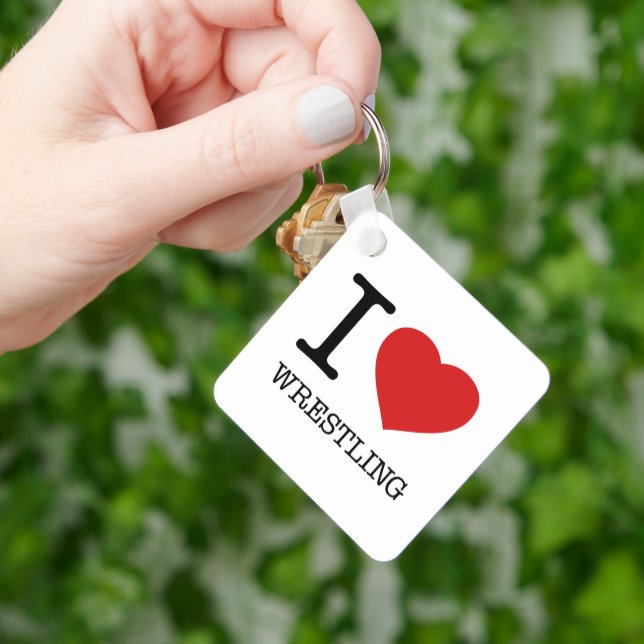 I LOVE WRESTLING KEY RING (Hand)