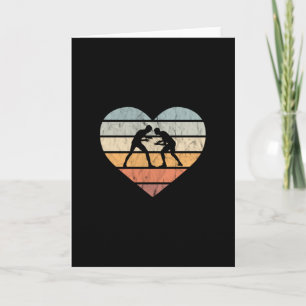 I Love Wrestling Retro Heart Card