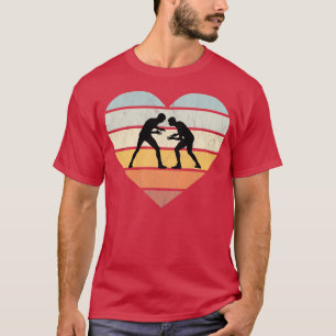 I Love Wrestling Retro Heart T-Shirt
