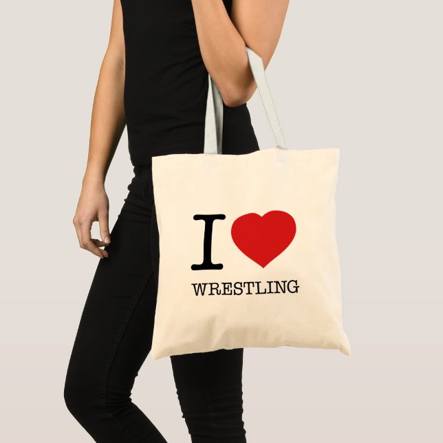 I LOVE WRESTLING TOTE BAG (Front (Product))