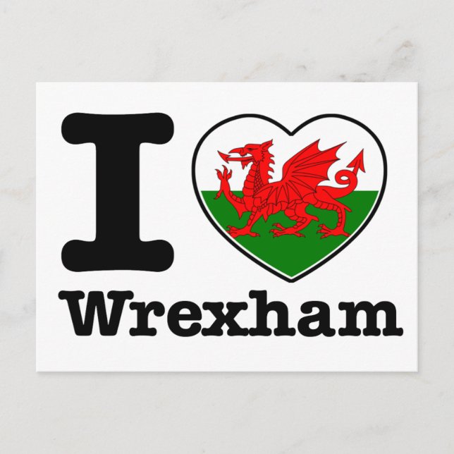 I love Wrexham Postcard (Front)