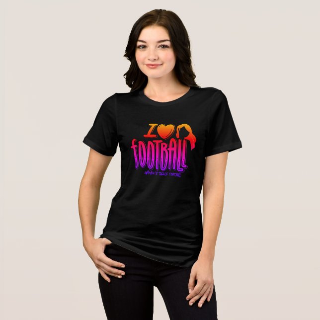 I Love WTF Heart Fiery Tri-Blend Shirt (Front Full)