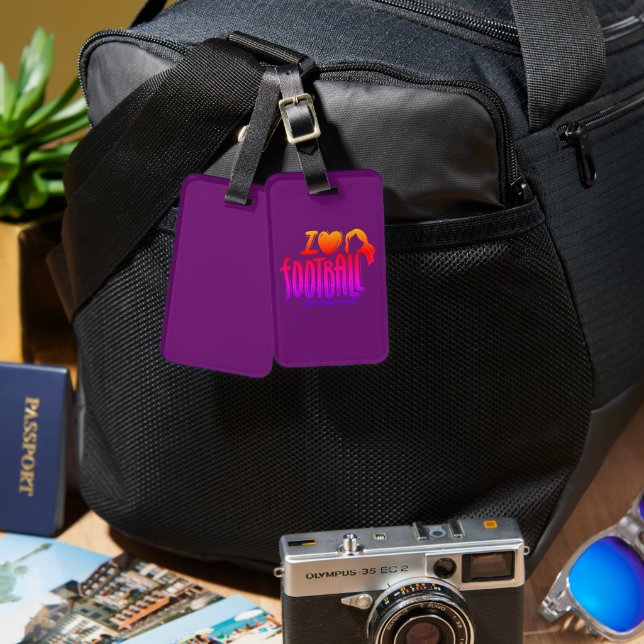 I Love WTF Luggage Tag (Front & Back)