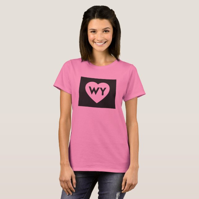 I Love Wyoming State Women's Basic T-Shirt (Front Full)