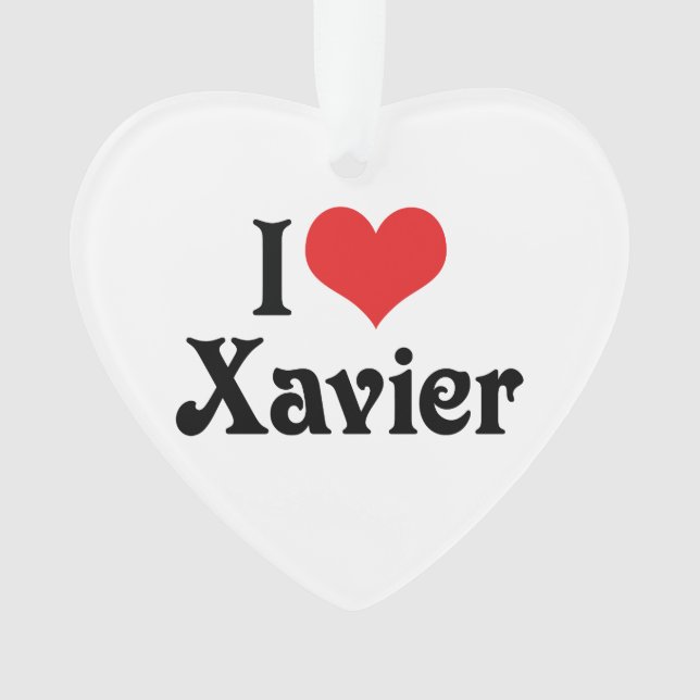 I Love Xavier Ornament (Front)