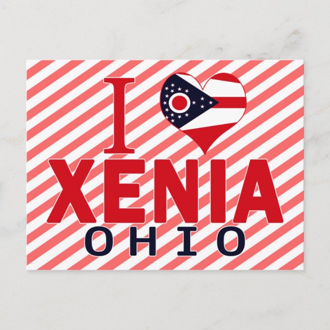 I love Xenia, Ohio Postcard (Front)