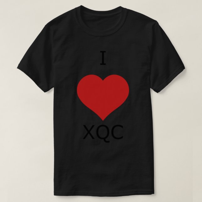 I love XQC XQCOW Premium  T-Shirt (Design Front)
