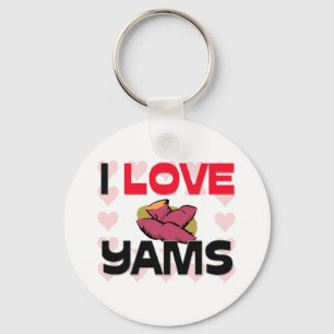 I Love Yams Key Ring